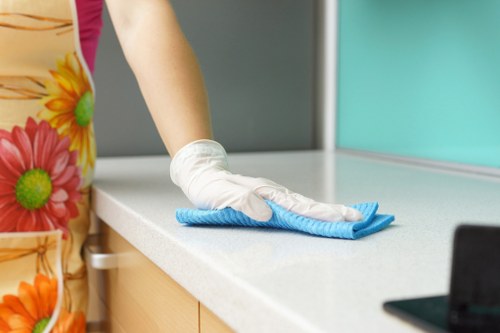 Deep carpet cleaning equipment used on a living room floor